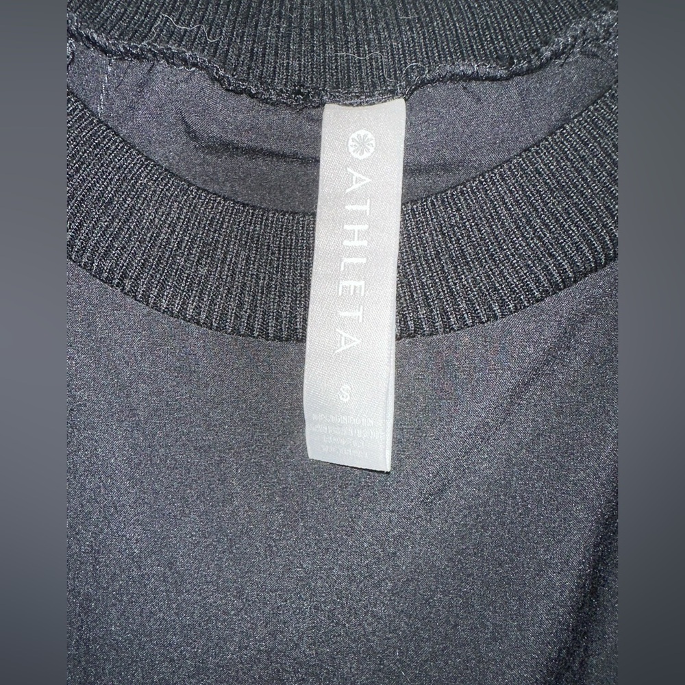 Athleta Tank Black ribbed crew size small